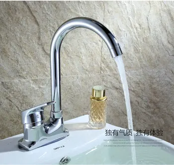 Free shipping dual hole chrome basin sink tap with single handle kitchen sink mixer tap by solid brass bathroom basin faucet
Free shipping dual hole chrome basin sink tap with single handle kitchen sink mixer tap by solid brass bathroom basin faucet