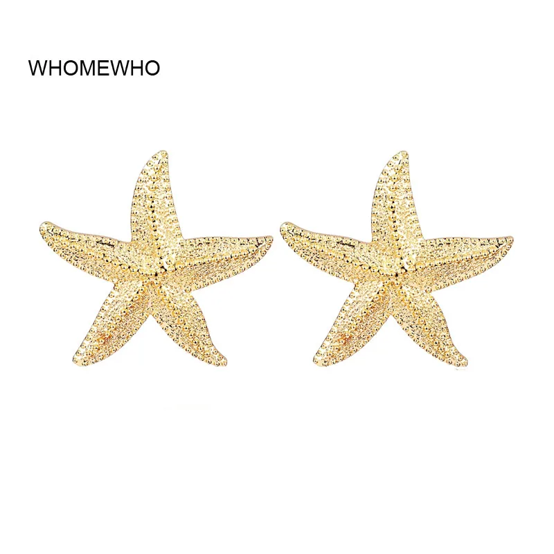 WHOMEWHO Gold Alloy Metal Sealife Starfish Stud Earrings Fashion Engagement Summer Beach Jewelry Korean Chic Ear Accessory 2019
WHOMEWHO Gold Alloy Metal Sealife Starfish Stud Earrings Fashion Engagement Summer Beach Jewelry Korean Chic Ear Accessory 2019