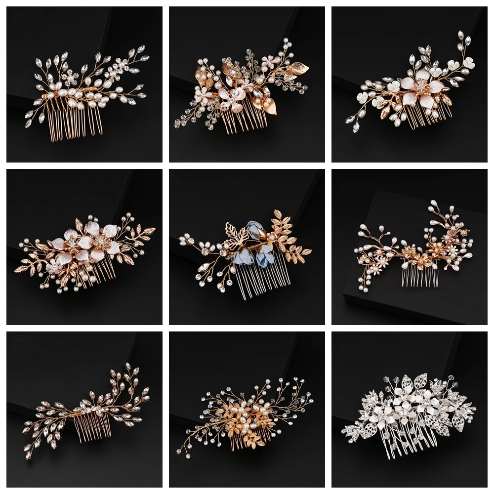 Rose Gold Color Wedding Hair Combs For Bride Crystal Rhinestones Pearls Women Hairpins Bridal Headpiece Hair Jewelry Accessories
Rose Gold Color Wedding Hair Combs For Bride Crystal Rhinestones Pearls Women Hairpins Bridal Headpiece Hair Jewelry Accessories