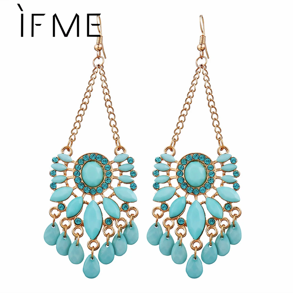 IF ME Bohemian Water Drop Beads Crystal Dangle Earring for Women Ethnic Sky Blue Charming Long Drop Earrings Femme Gift 2018 NEW
IF ME Bohemian Water Drop Beads Crystal Dangle Earring for Women Ethnic Sky Blue Charming Long Drop Earrings Femme Gift 2018 NEW
