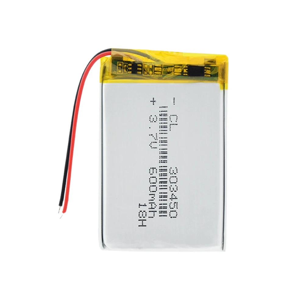 3.7V,600mAH 303450 303550 PLIB polymer lithium ion / Li-ion Rechargeable battery for dvr,GPS,mp3,mp4,E-book, LED light,speaker
3.7V,600mAH 303450 303550 PLIB polymer lithium ion / Li-ion Rechargeable battery for dvr,GPS,mp3,mp4,E-book, LED light,speaker