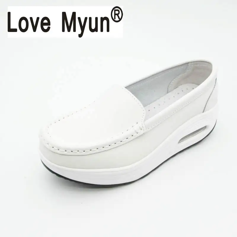 Summer Genuine Leather Women's Shoes Nurse Swing Work all Single Shoes star Wedges Women's Shoes Black white Platform Shoes 096
Summer Genuine Leather Women's Shoes Nurse Swing Work all Single Shoes star Wedges Women's Shoes Black white Platform Shoes 096