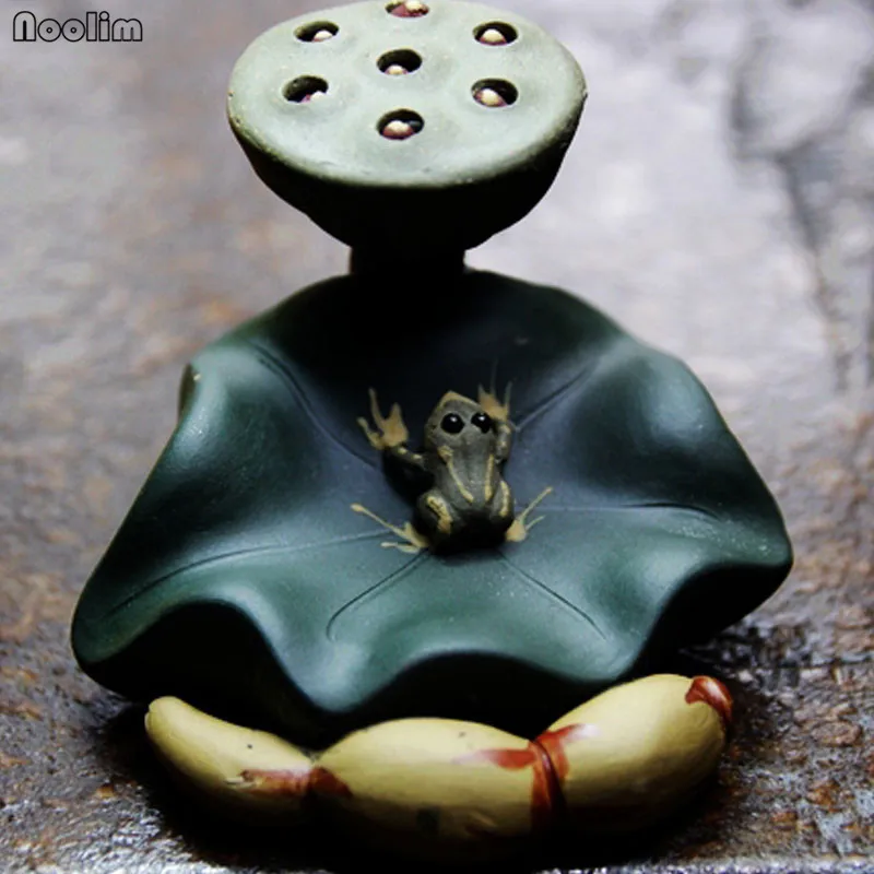 NOOLIM Yixing Purple Clay Tea Pet Lotus Leaf Frog Lotus Seed Kung Fu Tea Set Creative Tea Tray Ornaments Tea Accessories
NOOLIM Yixing Purple Clay Tea Pet Lotus Leaf Frog Lotus Seed Kung Fu Tea Set Creative Tea Tray Ornaments Tea Accessories