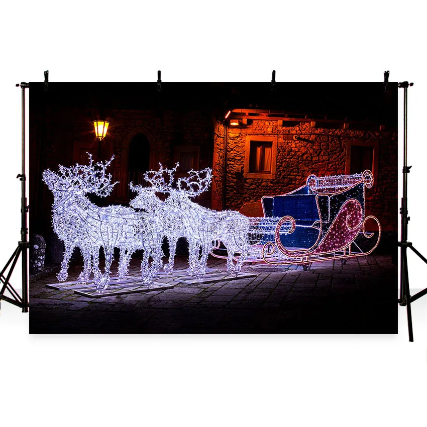 Christmas backdrop photography garland reindeer sleigh street night light cottage Background Computer print party photo backdrop
Christmas backdrop photography garland reindeer sleigh street night light cottage Background Computer print party photo backdrop