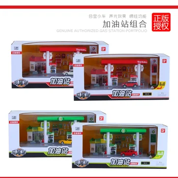 Simulation Z4 BPl Oil Station Race X6 Car Model France Total UK BP Combination Children's 911 Inertia Kid Boy Toy Car Model Set