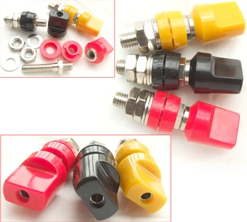 3pc/lot 3 color 100A Power Amplifier Binding Post Terminals TO BANANA PLUGA Test Probes
3pc/lot 3 color 100A Power Amplifier Binding Post Terminals TO BANANA PLUGA Test Probes