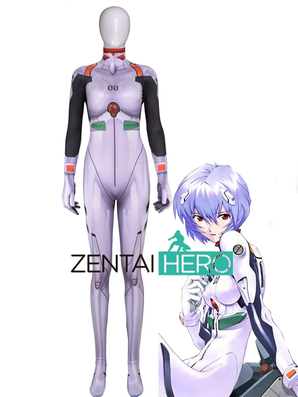 3D Printed EVA Ayanami Rei Cosplay Costume Spandex Ayanami Rei Evangelion Plugsuit Superhero Costume Female Halloween Costumes
3D Printed EVA Ayanami Rei Cosplay Costume Spandex Ayanami Rei Evangelion Plugsuit Superhero Costume Female Halloween Costumes
