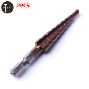 2PCS HSS Co 4-12mm Straight Slot Hex Handle Step Drill Bit Straight Flute Hole Cutter Cone Saw Stepped Drill Power Tools
2PCS HSS Co 4-12mm Straight Slot Hex Handle Step Drill Bit Straight Flute Hole Cutter Cone Saw Stepped Drill Power Tools