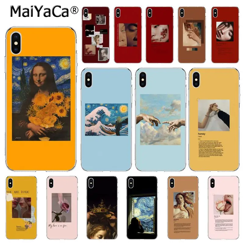 MaiYaCa Great art aesthetic van Gogh Mona Lisa painting Phone Case For iphone 11 Pro 11Pro Max X XS MAX 6 6S 7 8 Plus 5 5S XR
MaiYaCa Great art aesthetic van Gogh Mona Lisa painting Phone Case For iphone 11 Pro 11Pro Max X XS MAX 6 6S 7 8 Plus 5 5S XR
