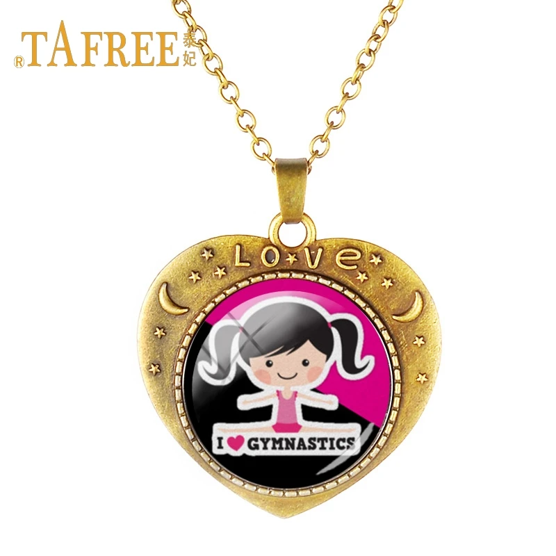 TAFREE Vintage Cartoon gymnastics girl Heart-shaped Pendant Chocker Women colar Athlete souvenir Necklace Jewelry SP130
TAFREE Vintage Cartoon gymnastics girl Heart-shaped Pendant Chocker Women colar Athlete souvenir Necklace Jewelry SP130