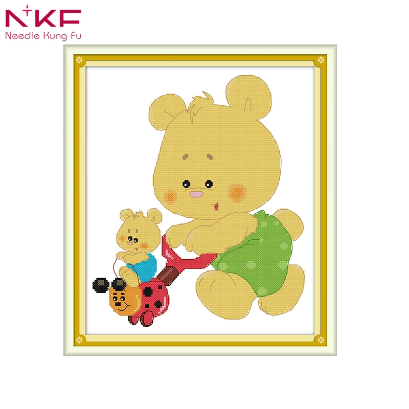 NKF Embroidery Cross Set 11CT 14CT Printed On Canvas Cross Stitch Kit Chinese Counted Cross Stitch Pattern-Two bears
NKF Embroidery Cross Set 11CT 14CT Printed On Canvas Cross Stitch Kit Chinese Counted Cross Stitch Pattern-Two bears