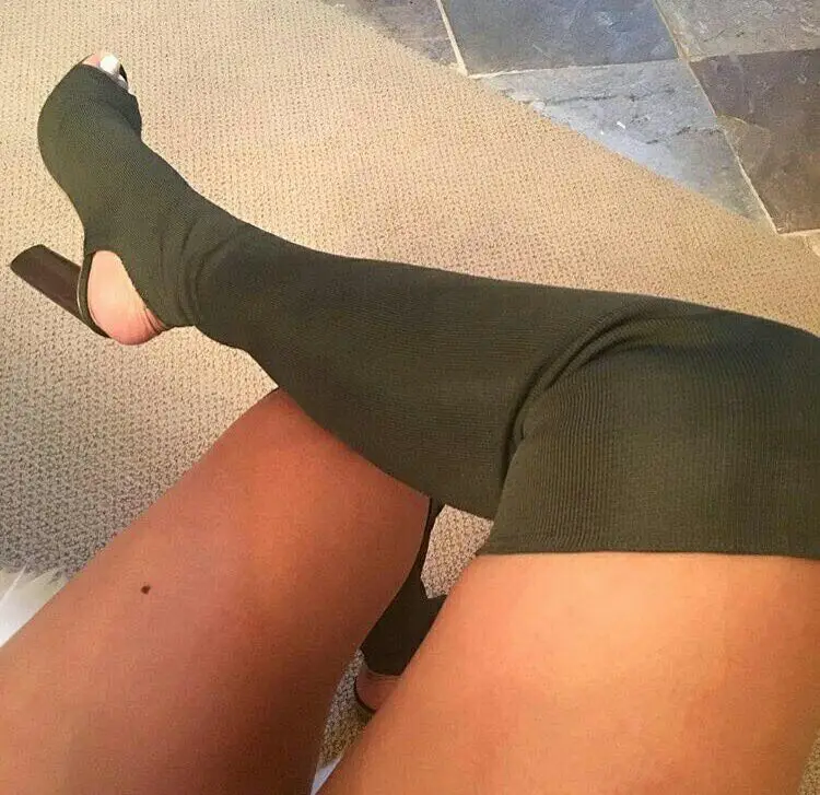 New Hot 2018 Elasticity SLim Chunky Heels Woman Spring/Summer/Fall Boots Peep Toe Slip-on Female Knee High Boots Slingback Shoes
New Hot 2018 Elasticity SLim Chunky Heels Woman Spring/Summer/Fall Boots Peep Toe Slip-on Female Knee High Boots Slingback Shoes