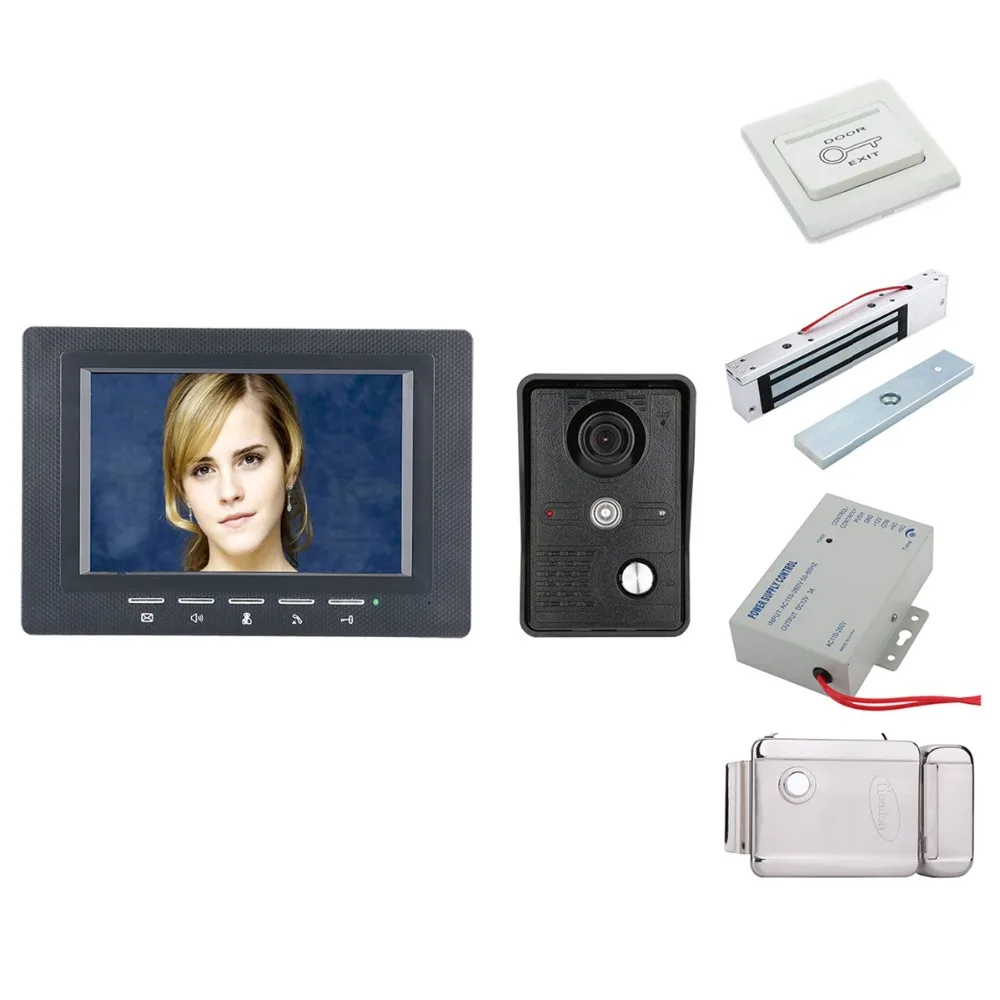 Home Security 7 Inch Video Door Phone Doorbell Intercom Kit 1-camera 1-monitor Night Vision 700TV Lines+Electronic locks Set
Home Security 7 Inch Video Door Phone Doorbell Intercom Kit 1-camera 1-monitor Night Vision 700TV Lines+Electronic locks Set