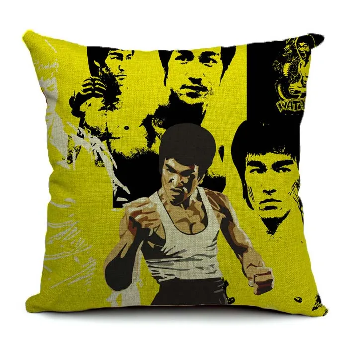 Bruce Lee Jackie Chan Cushion Cover Chinese Kung Fu Star Linen Throw Pillow Cover 45X45cm Room Sofa Decoration
Bruce Lee Jackie Chan Cushion Cover Chinese Kung Fu Star Linen Throw Pillow Cover 45X45cm Room Sofa Decoration