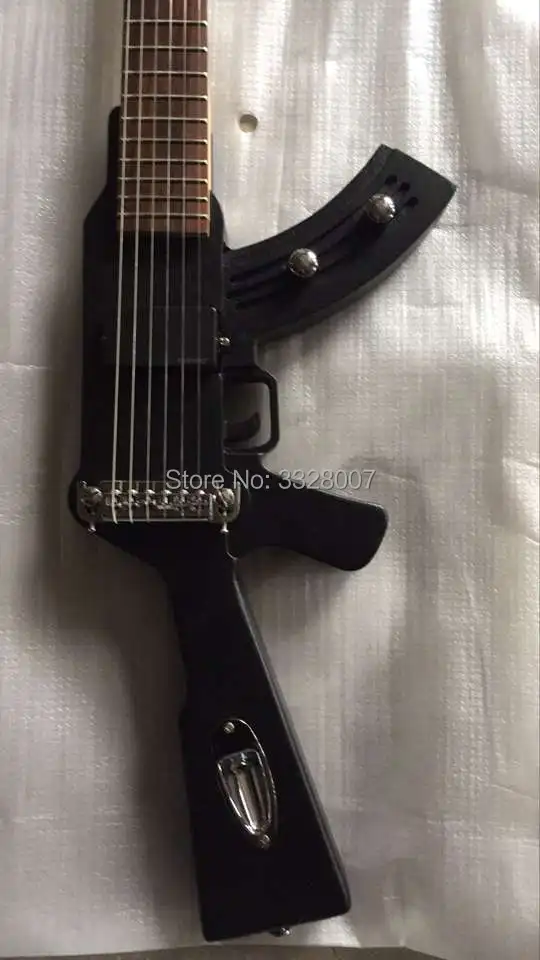 AK-47 shaped electric guitar; in black color with silver hardware;free shipping
AK-47 shaped electric guitar; in black color with silver hardware;free shipping