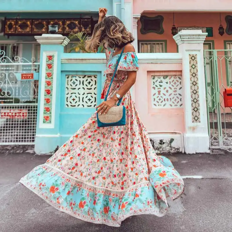 BOHO INSPIRED Off Shoulder Printed summer Dress Tassel ruffle dress elastic waist bohemian long boho dress 2019
BOHO INSPIRED Off Shoulder Printed summer Dress Tassel ruffle dress elastic waist bohemian long boho dress 2019