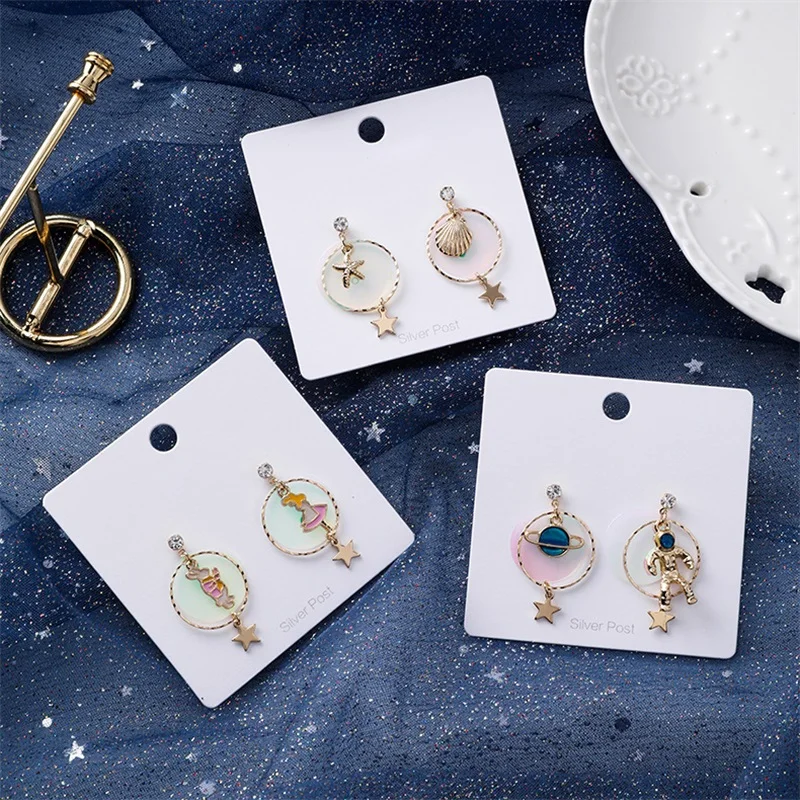 Korean Personality spaceman planet long asymmetric Earrings Fashion Geometric star starfish shell Bunny sweet girl Jewelry
Korean Personality spaceman planet long asymmetric Earrings Fashion Geometric star starfish shell Bunny sweet girl Jewelry