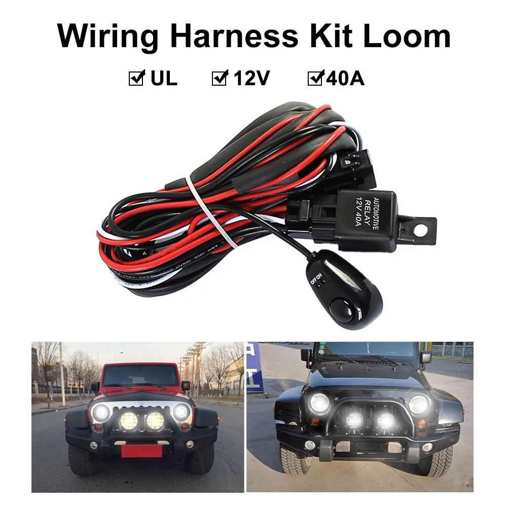 Krator Professional Wiring Harness Kit Loom For LED Work Driving Light Bar With Fuse Relay 12V 40A
Krator Professional Wiring Harness Kit Loom For LED Work Driving Light Bar With Fuse Relay 12V 40A