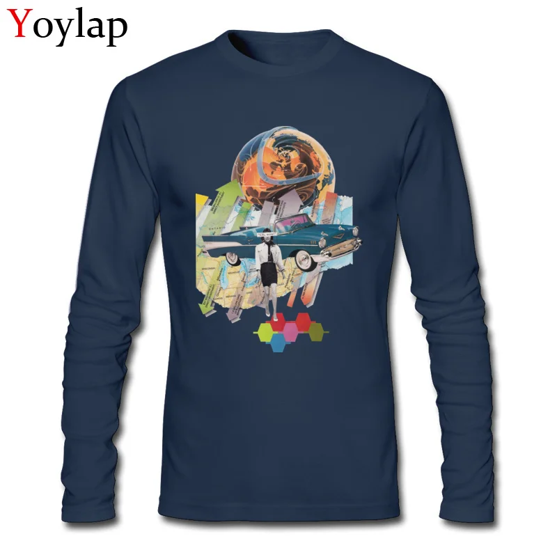 Migration O-Neck Men T Shirts Summer Group Tops Shirts Long Sleeve Graphic 100% Cotton Unique Tee-Shirts Top Quality Migration navy