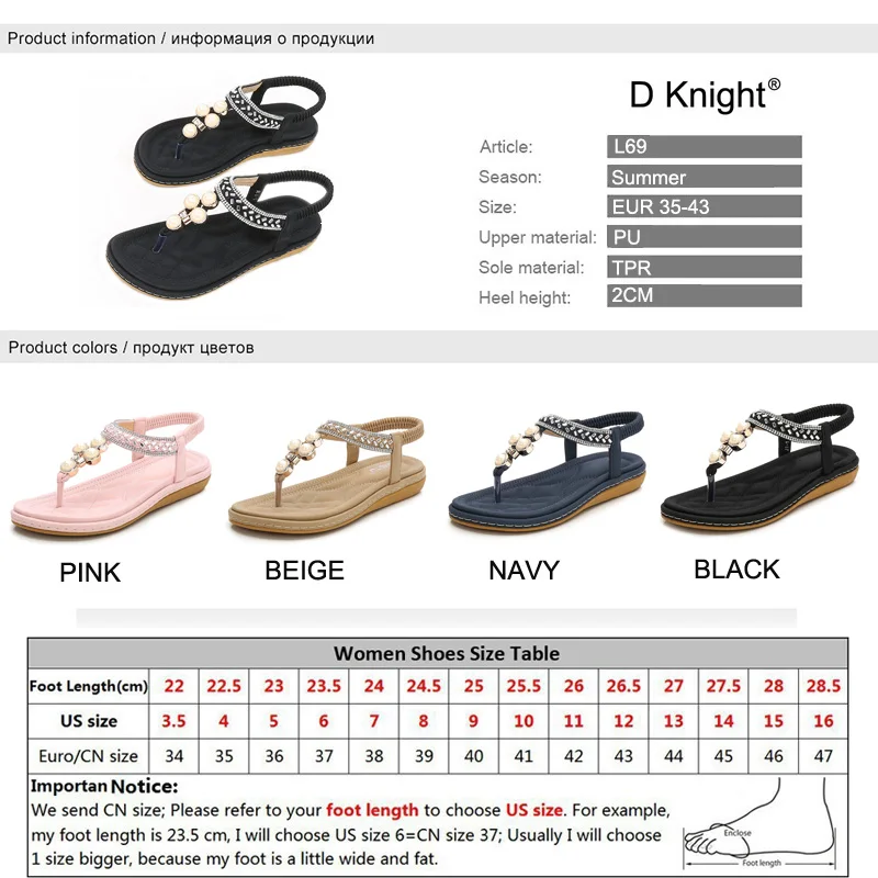 Tong Femme Summer Shoes Women Bohemia Ethnic Flip Flops Soft Flat Sandals Woman Casual Comfortable Plus Size Black Sandals 35-43 (1)