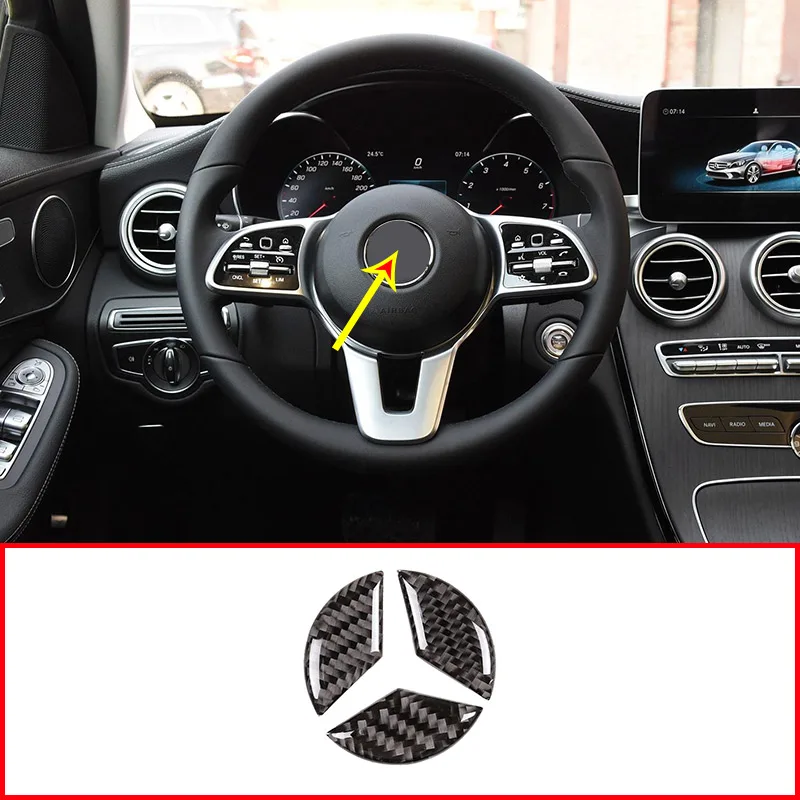Real Carbon Fiber Steering Wheel Stickers For Mercedes Benz C Class W205 For Mercedes-benz GLC-Class X253 2015-2019 Accessories
Real Carbon Fiber Steering Wheel Stickers For Mercedes Benz C Class W205 For Mercedes-benz GLC-Class X253 2015-2019 Accessories