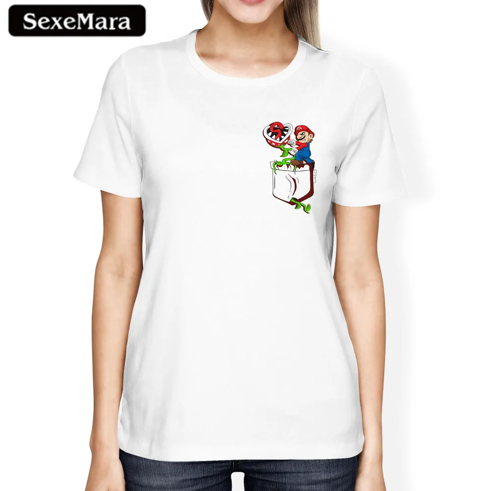 SexeMara summer Women's short sleeve pokemon T-Shirt funny Super Mario Pocket design T Shirt casual Tops Tees Humor man shirts
SexeMara summer Women's short sleeve pokemon T-Shirt funny Super Mario Pocket design T Shirt casual Tops Tees Humor man shirts