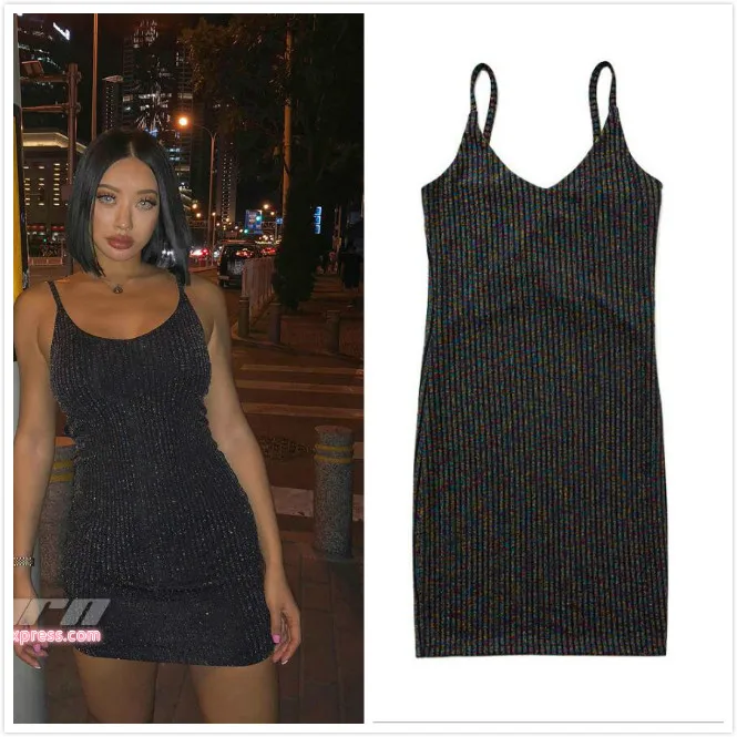 2019 Sexy Party Club Slim Dress Black Bodycon Mini Dresses Women Summer Backless Bling Spaghetti Strap Dress Feminina Vestidos
2019 Sexy Party Club Slim Dress Black Bodycon Mini Dresses Women Summer Backless Bling Spaghetti Strap Dress Feminina Vestidos