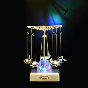Merry-go-round LED lighted music box Plastic plane Model Craft Movement musical box Carousel Mechanism musical Toy Gift for kid
Merry-go-round LED lighted music box Plastic plane Model Craft Movement musical box Carousel Mechanism musical Toy Gift for kid
