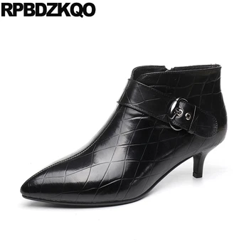 Brand Snake Stiletto Short Fall Belts Shoes Women Ankle Boots Medium Heel Metal Snakeskin Pointed Toe Booties Genuine Leather
Brand Snake Stiletto Short Fall Belts Shoes Women Ankle Boots Medium Heel Metal Snakeskin Pointed Toe Booties Genuine Leather