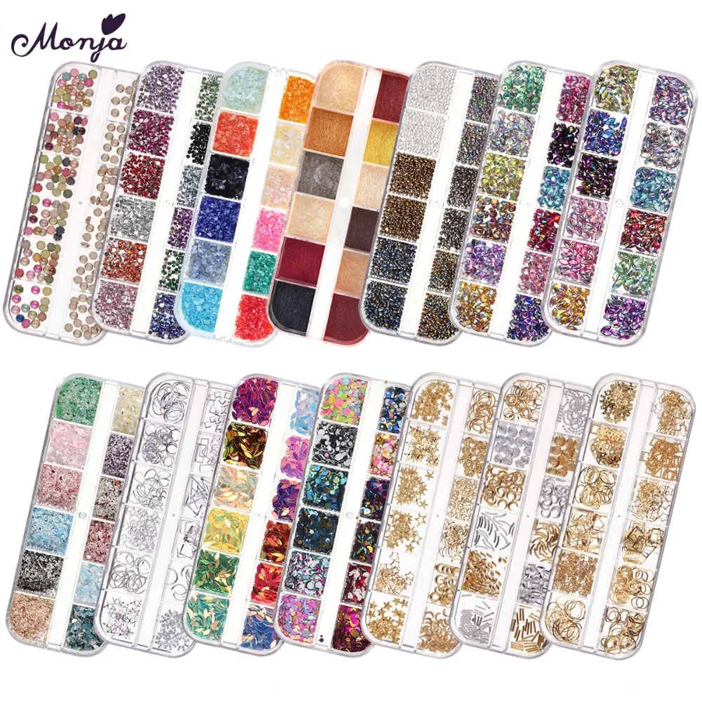 Monja 12 Grids 1/2/3mm Nail Art Random Mixed Color Round Ultrathin Sequins Paillette 3D Charm Glitter Flakes Manicure Decoration
Monja 12 Grids 1/2/3mm Nail Art Random Mixed Color Round Ultrathin Sequins Paillette 3D Charm Glitter Flakes Manicure Decoration