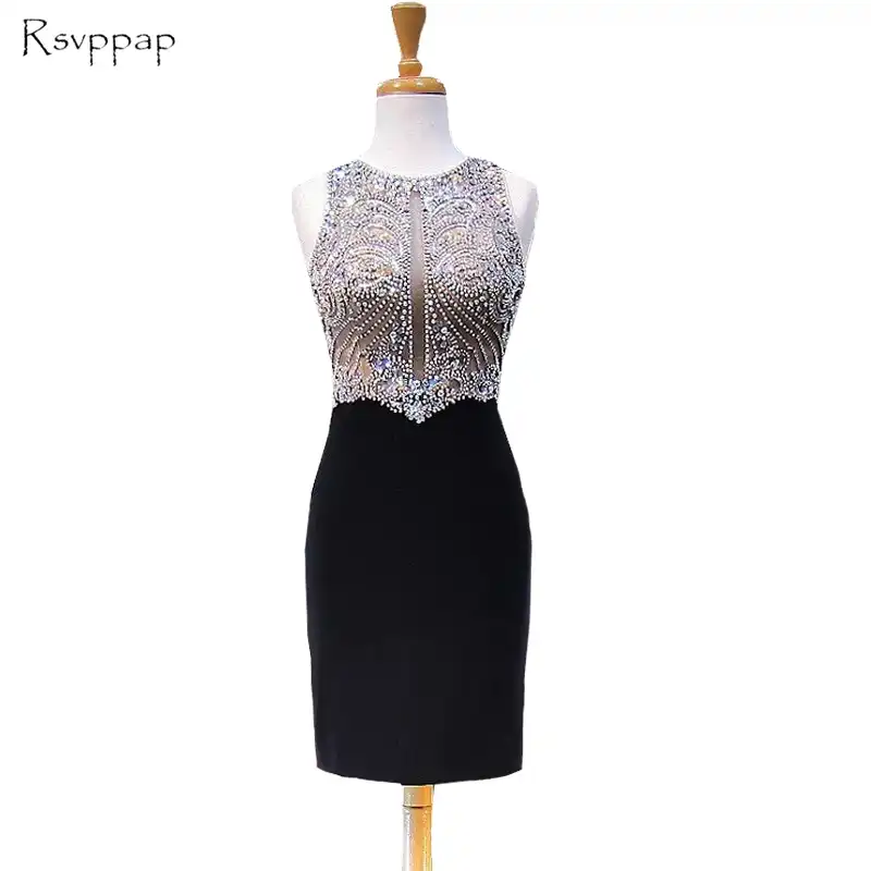 short bling prom dresses