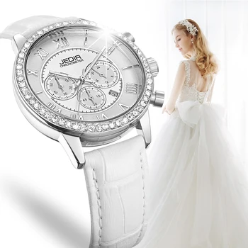 2019 Fashion Women's Chronograph Luminous Hands Date Indicator OL Bracelet Rhinestone Genuine Leather Quartz Wrist Watches Lady
2019 Fashion Women's Chronograph Luminous Hands Date Indicator OL Bracelet Rhinestone Genuine Leather Quartz Wrist Watches Lady