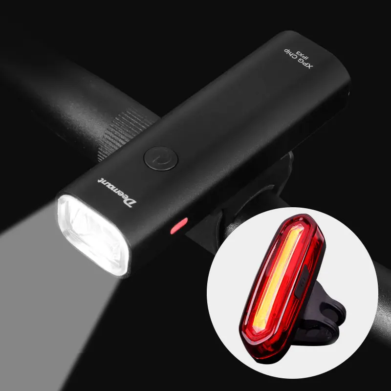 Deemount Bicycle Headlight Front Lighting 350Lumen 2000mAH Battery USB Charge LED Torch Optional Taillight Visual Warning Lanter
Deemount Bicycle Headlight Front Lighting 350Lumen 2000mAH Battery USB Charge LED Torch Optional Taillight Visual Warning Lanter
