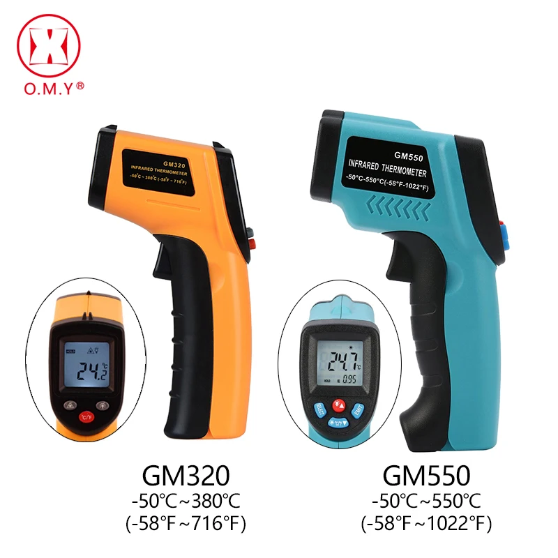 GM550 -50~550 C GM320 -50-300 Digital infrared Thermometer laser Temperature Gun Pyrometer Aquarium Emissivity Adjustable
GM550 -50~550 C GM320 -50-300 Digital infrared Thermometer laser Temperature Gun Pyrometer Aquarium Emissivity Adjustable