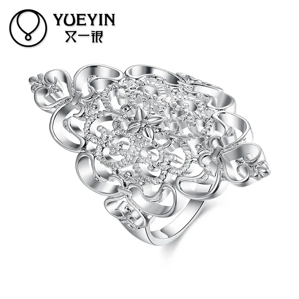 Fashion Silver plated finger rings for women Engagement jewelry anillos mujer Romantic Never fade Gift Anniversary | Украшения и