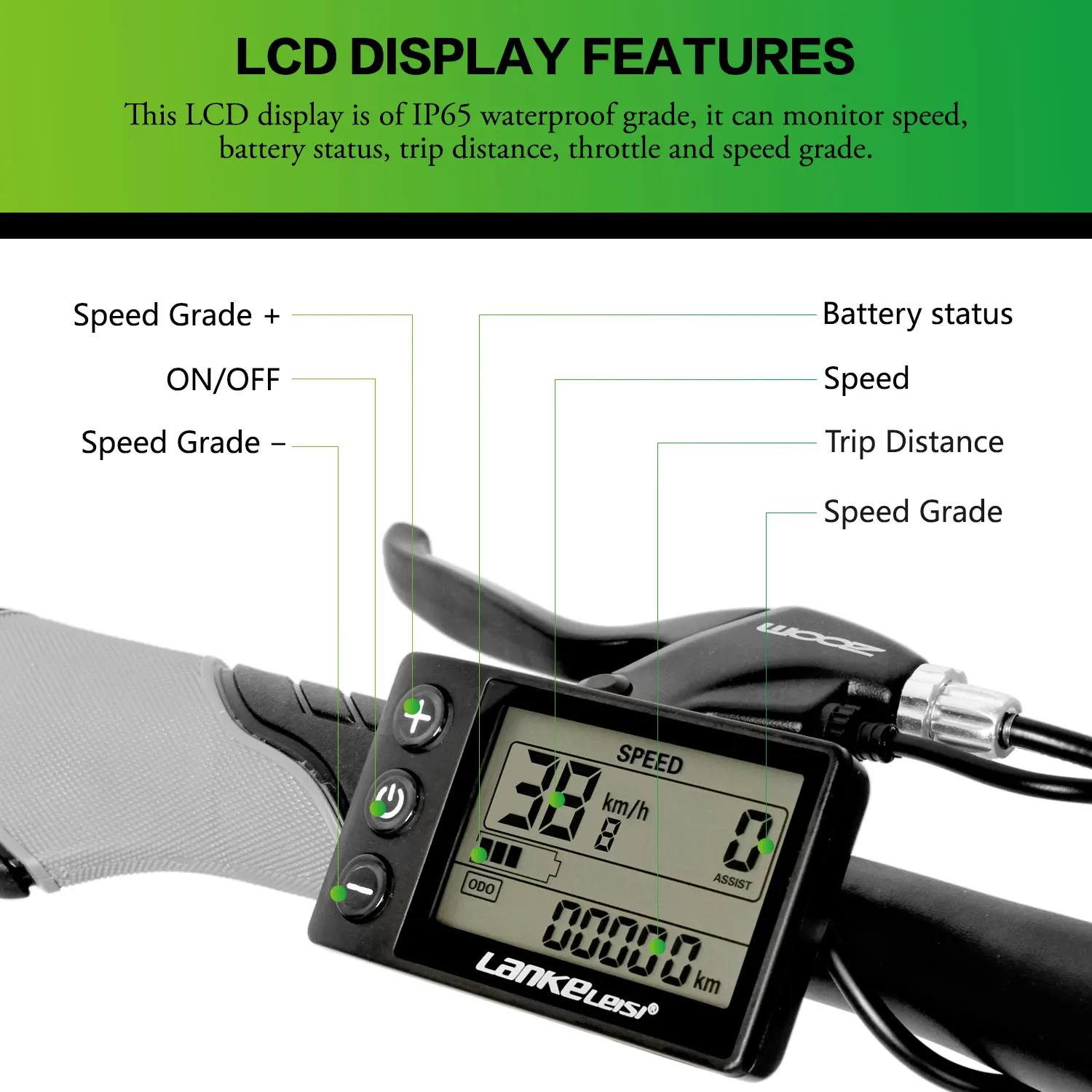 Flash Deal LANKELEISI Pard3.0 Electric Bike 36V 10.4AH Lithium Battery 400W High-speed Motor Hydraulic Disc Brake Endurance 10