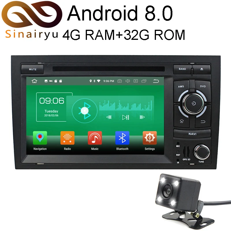 4G RAM Android 8.0 Car DVD For Audi A4 Seat Exeo 2002 2003 2004 2005 2006 2007 2008 Octa Core Radio GPS Player Head Unit
4G RAM Android 8.0 Car DVD For Audi A4 Seat Exeo 2002 2003 2004 2005 2006 2007 2008 Octa Core Radio GPS Player Head Unit