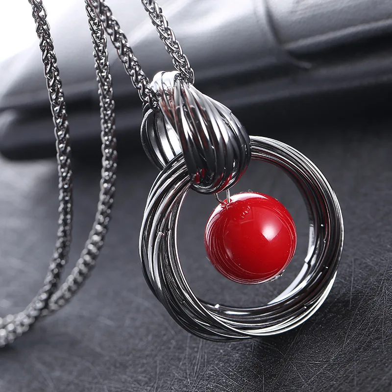 Ajojewel Vintage Gun Black Color Red Simulated-pearl Geometric Pendant Long Necklace Women Sweater Chain Fashion
Ajojewel Vintage Gun Black Color Red Simulated-pearl Geometric Pendant Long Necklace Women Sweater Chain Fashion