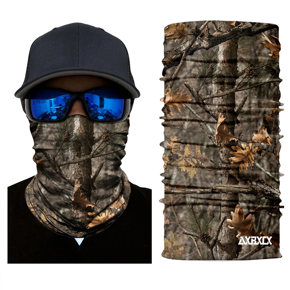 3D Jungle Tree Camo Neck Gaiter Face Shield Bandana Mask Sadoun.com