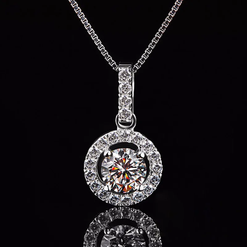 Bonsoir 1 Carat Moissanite Pendant 18K White Gold for Women Girl Birthday Aniversary Gift
Bonsoir 1 Carat Moissanite Pendant 18K White Gold for Women Girl Birthday Aniversary Gift