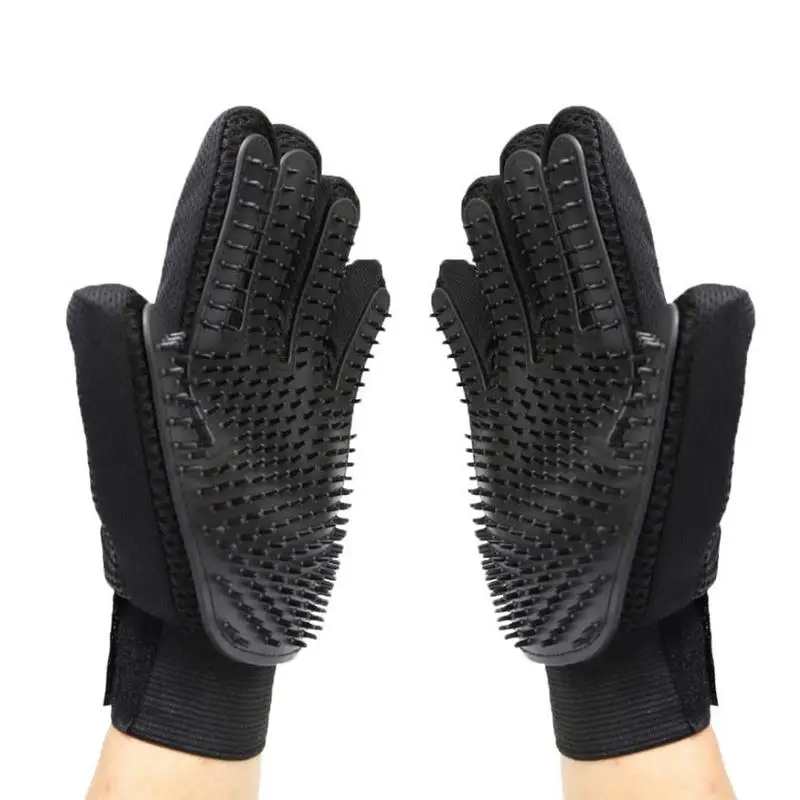 Pet Grooming Gloves Dog Cat Hair Cleaning Brush Comb Black Rubber Five Fingers Deshedding Pet Glove for Dog Cat Drop Ship
Pet Grooming Gloves Dog Cat Hair Cleaning Brush Comb Black Rubber Five Fingers Deshedding Pet Glove for Dog Cat Drop Ship