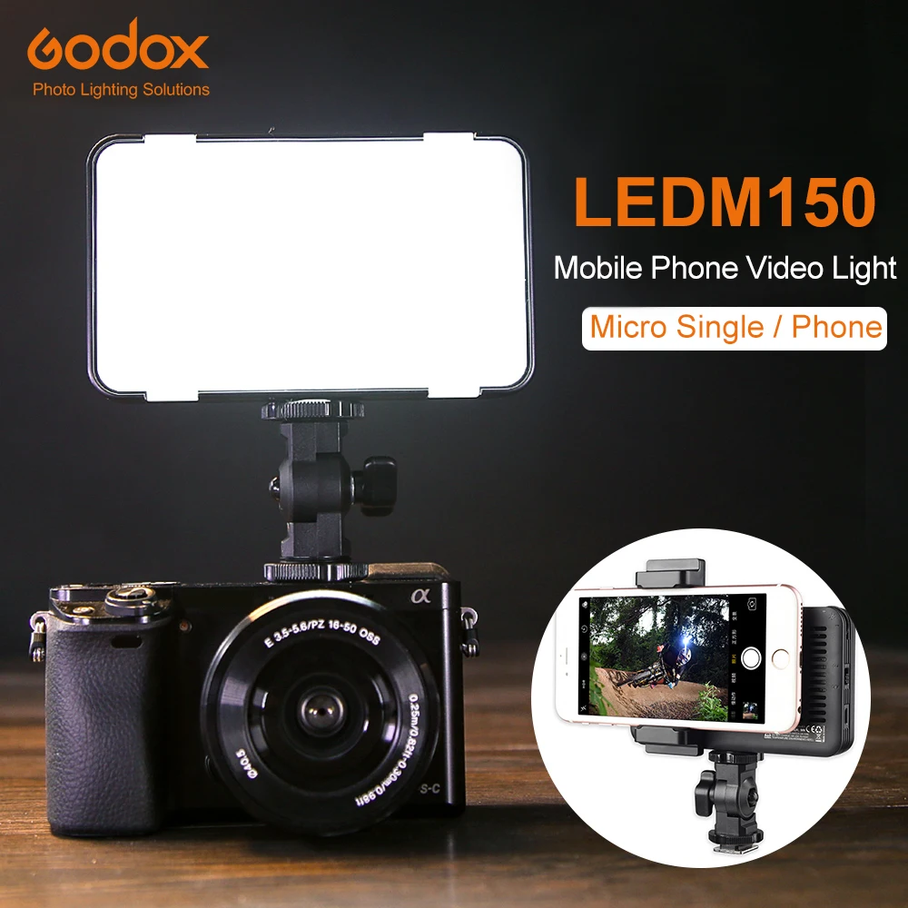 Godox LEDM150 5600K Mobile Phone LED Video Light Bright panel with In-built Battery Rechargeable Battery (USB Power Charge)
Godox LEDM150 5600K Mobile Phone LED Video Light Bright panel with In-built Battery Rechargeable Battery (USB Power Charge)