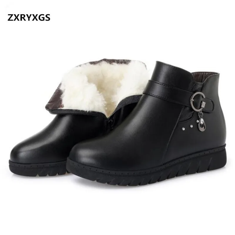 ZXRYXGS Brand Boots Flat Non-slip Warm Comfort Plus Velvet and Wool Snow Boots Women Boots 2018 New Plus Size Real Leather Shoes
ZXRYXGS Brand Boots Flat Non-slip Warm Comfort Plus Velvet and Wool Snow Boots Women Boots 2018 New Plus Size Real Leather Shoes