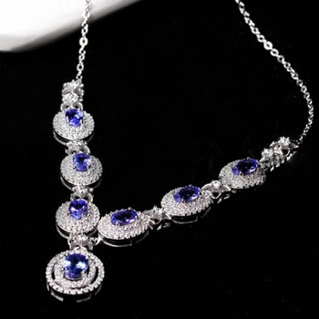 Collier Collares Qi Xuan_Fashion Jewelry_Blue Stone Necklaces_S925 Solid Silver Woman Blue Necklaces_Factory Directly Sales
Collier Collares Qi Xuan_Fashion Jewelry_Blue Stone Necklaces_S925 Solid Silver Woman Blue Necklaces_Factory Directly Sales