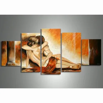 Handpainted 5 Piece Modern Abstract Decorative Oil Paintings On Canvas Wall Art Sexy Naked Lover Nude Pictures For Living Room
Handpainted 5 Piece Modern Abstract Decorative Oil Paintings On Canvas Wall Art Sexy Naked Lover Nude Pictures For Living Room