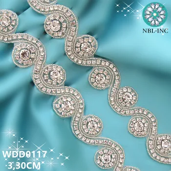 (1 yard) Handmade wedding silver crystal rhinestone applique trim bridal beaded trim iron on for wedding dresses WDD0117
(1 yard) Handmade wedding silver crystal rhinestone applique trim bridal beaded trim iron on for wedding dresses WDD0117