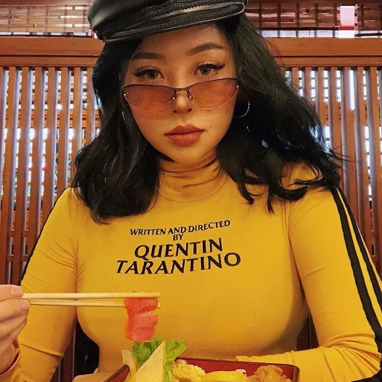 omighty women T-shirt cropped T Shirt letter embroidery mock neck long sleeve turtleneck top tshirt Harajuku T-shirts TL020 
omighty women T-shirt cropped T Shirt letter embroidery mock neck long sleeve turtleneck top tshirt Harajuku T-shirts TL020