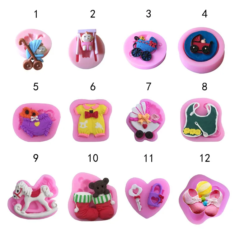 DIY Baby Stroller 3D Fondant Cake Molds 3.6*1 cm Bakeware Chocolate Moulds Silicone Mold Sugar Craft Tools
DIY Baby Stroller 3D Fondant Cake Molds 3.6*1 cm Bakeware Chocolate Moulds Silicone Mold Sugar Craft Tools