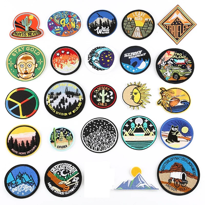Fashion Camping Outdoors Adventure Traveler Explorer Embroidered Patches Iron Sew On Applique Stripe Badge Patch for Jean Jacket
Fashion Camping Outdoors Adventure Traveler Explorer Embroidered Patches Iron Sew On Applique Stripe Badge Patch for Jean Jacket