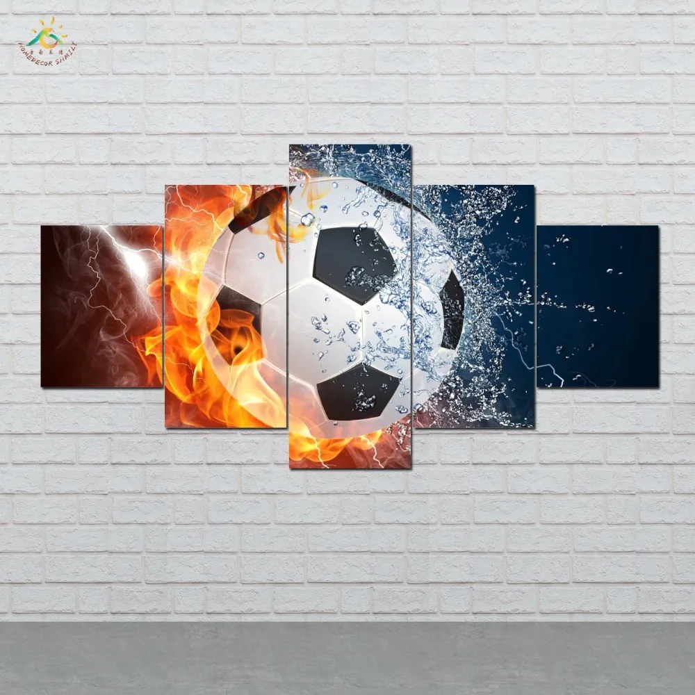 Football On Fire and Water Picture And Poster Canvas Painting Modern Wall Art Print Art Wall Pictures 5 Pieces
Football On Fire and Water Picture And Poster Canvas Painting Modern Wall Art Print Art Wall Pictures 5 Pieces